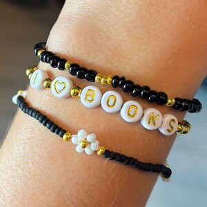 Bookish Stacked Beaded Bracelets