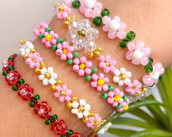Daisy Beaded Bracelets