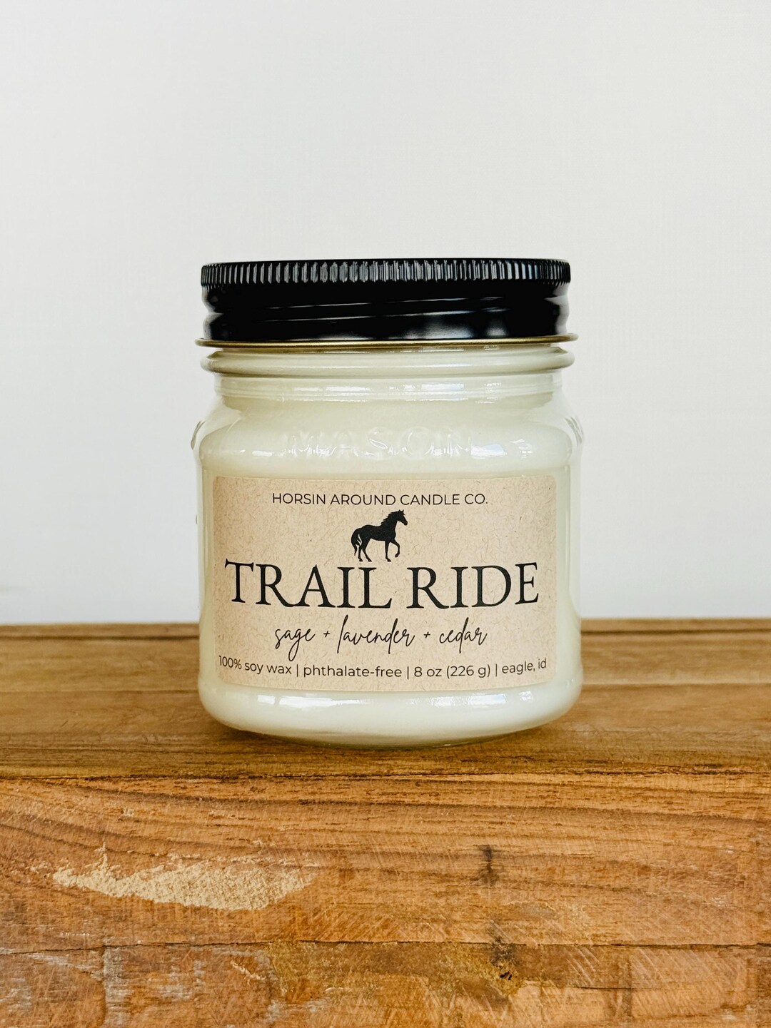 Horse Trail Ride Soy Candle - Equestrian Gift, Lavender Sage Scent - Etsy