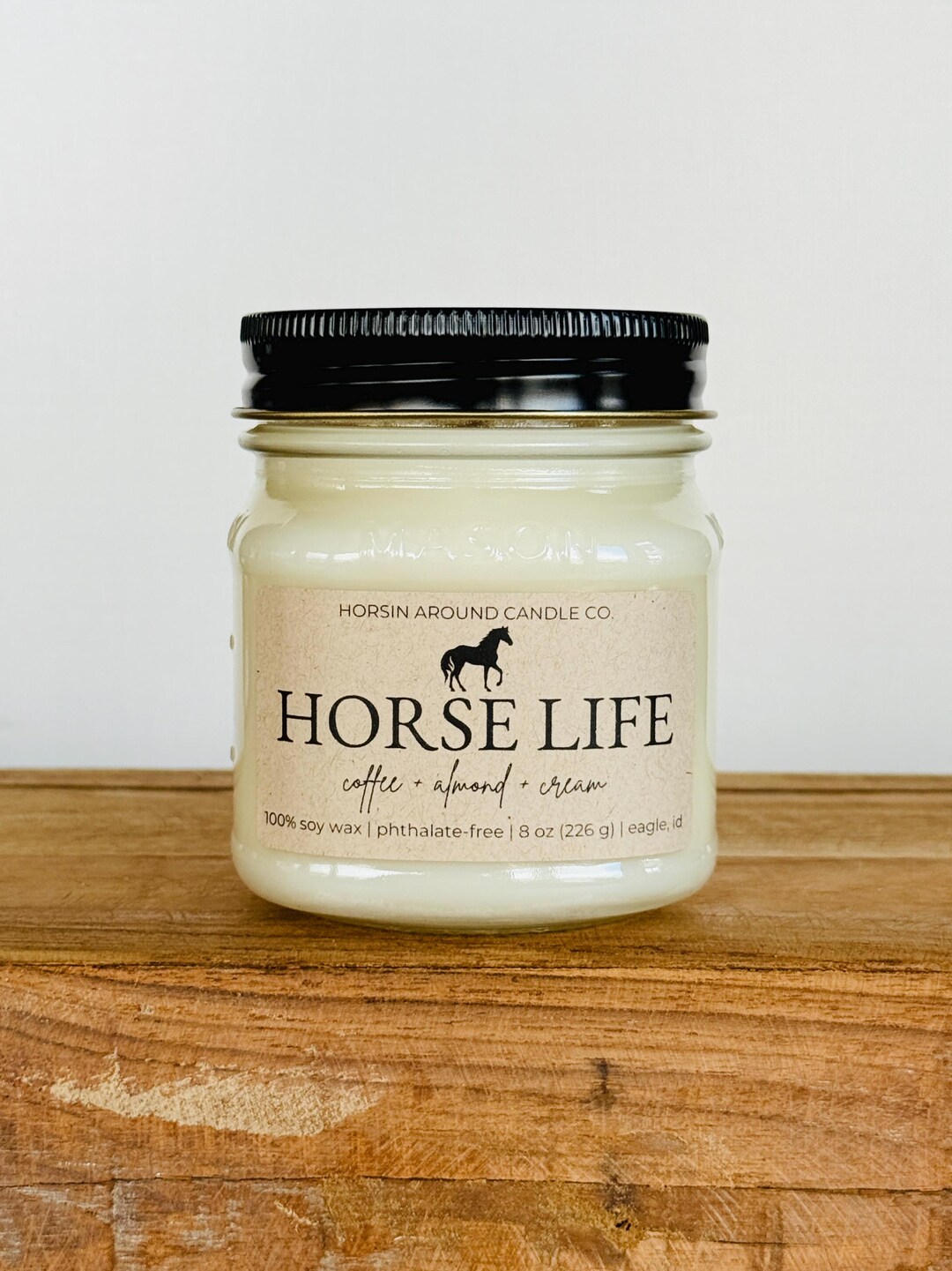 Horse Life Soy Candle - Equestrian Gift, Coffee Scent - Etsy