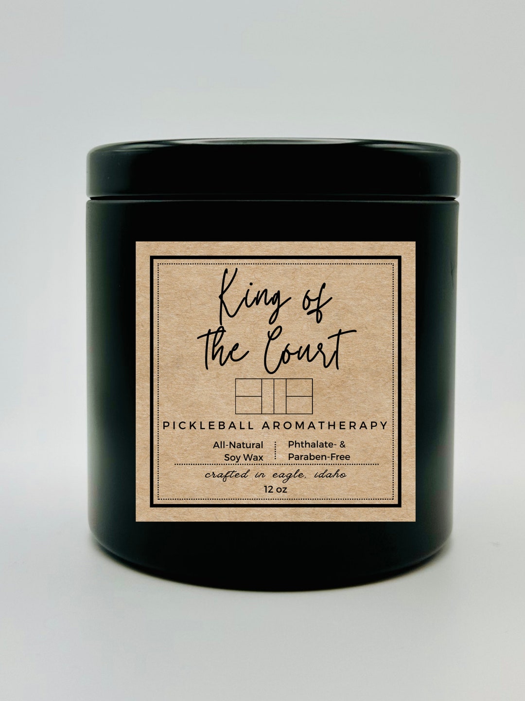 PICKLEBALL CANDLE King of the Court Allnatural Soy Wax Etsy