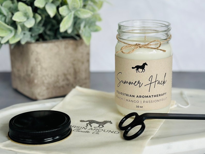 Equestrian Gift Box Horse Candles Gift for Horse Lovers 100% Soy Wax Hand Poured Phthalate Free Horse Scents image 9