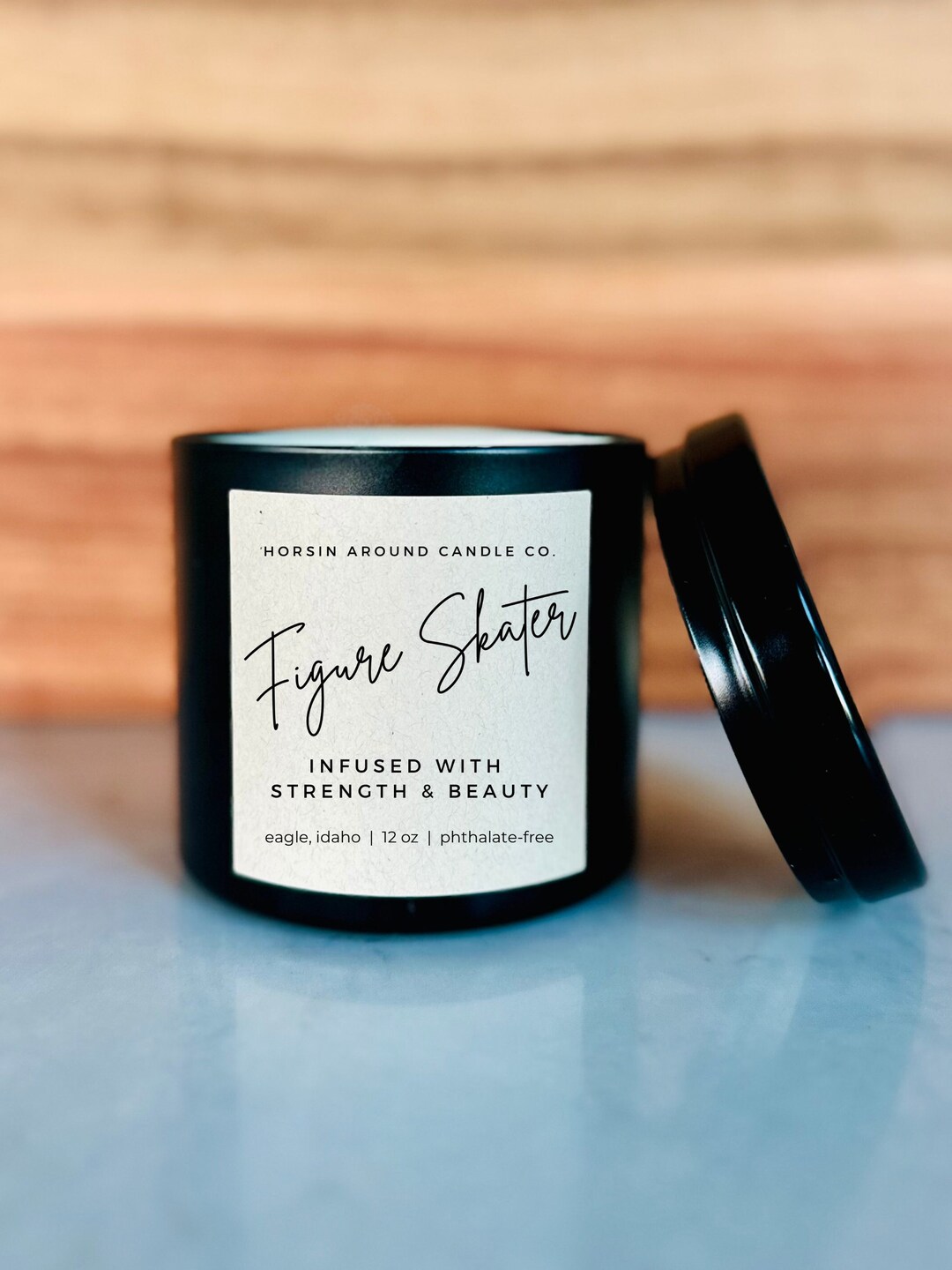 FIGURE SKATING CANDLE Figure Skater Allnatural Soy Wax Candle Hand