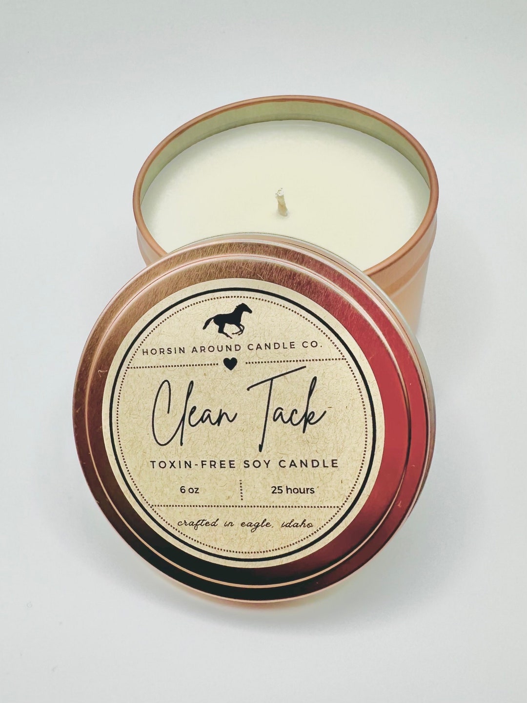 HORSE CANDLE Clean Tack All-natural Soy Candle Hand - Etsy