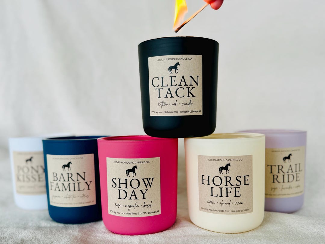 Horse Themed Equestrian Candles - All-natural Soy Wax - 13 Oz - Etsy
