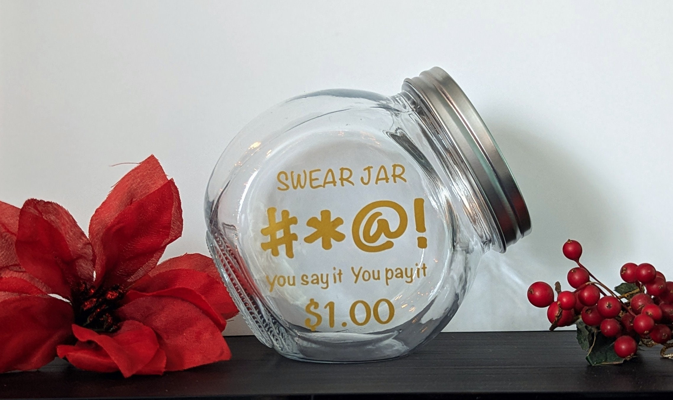  Jar of Fucks (200 pcs) with A String Light, White Elephant Gifts  for Adults, Gag Funny Gift Jar for Valentines Day, Bad Mood Vent, Wooden  Funny Office Decor, Gift for Friends