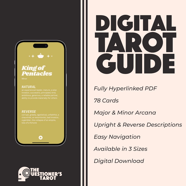 Digital Tarot Guide PDF - Etsy