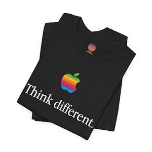 Think Different T-Shirt, Apple Think Different T-Shirt, 90s Pop Culture T-Shirt, Minimalist 90s T-Shirt, Unisex, Apple T-Shirt, Vintage 90s