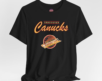 Vintage Vancouver Canucks T-shirt, T-shirt Canucks jaren 90, retro hockeyshirt, Canucks 8-bits, T-shirt Vancouver Canucks, vintage hockey, uniseks