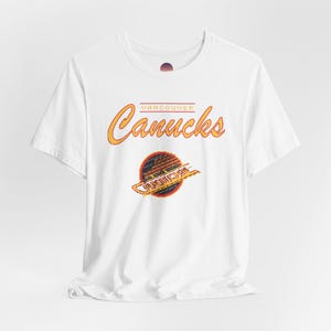 Vintage Vancouver Canucks T-Shirt, Canucks 90s tshirt, Retro hockey shirt, Canucks 8bit, Vancouver Canucks T-Shirt, Vintage hockey, Unisex image 5