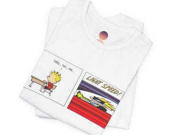 Vintage Calvin & Hobbes Light Speed T-Shirt, Cartoon T-Shirt, Calvin and Hobbes shirt, 90s retro shirt, Vintage tshirt, Comic strip, Unisex