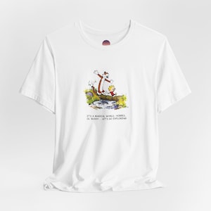 Camiseta vintage de Calvin & Hobbes, Calvin y Hobbes explorando, camiseta de dibujos animados, Calvin y Hobbes, camiseta retro de los 90, unisex