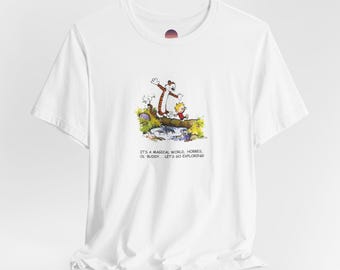 Vintage Calvin & Hobbes T-Shirt, Calvin and Hobbes exploring, Cartoon T-Shirt, Calvin and Hobbes, 90s retro T-Shirt, Unisex