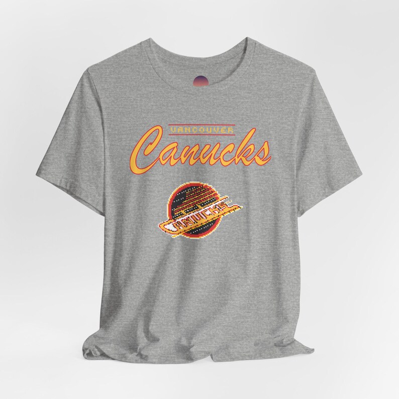 Vintage Vancouver Canucks T-Shirt, Canucks 90s tshirt, Retro hockey shirt, Canucks 8bit, Vancouver Canucks T-Shirt, Vintage hockey, Unisex image 6