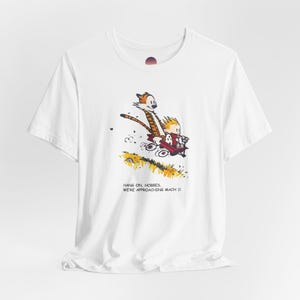 Vintage Calvin & Hobbes T-Shirt, Calvin and Hobbes wagon mach one fun, Cartoon T-Shirt, Calvin and Hobbes, 90s retro T-Shirt, Unisex