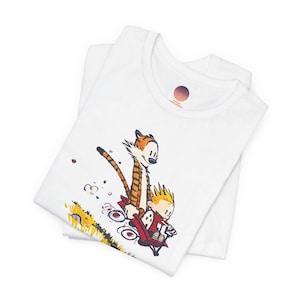 Vintage Calvin & Hobbes Red Wagon T-Shirt, Cartoon T-Shirt, Calvin and Hobbes shirt, 90s retro T-Shirt, Vintage tshirt, Comic strip, Unisex