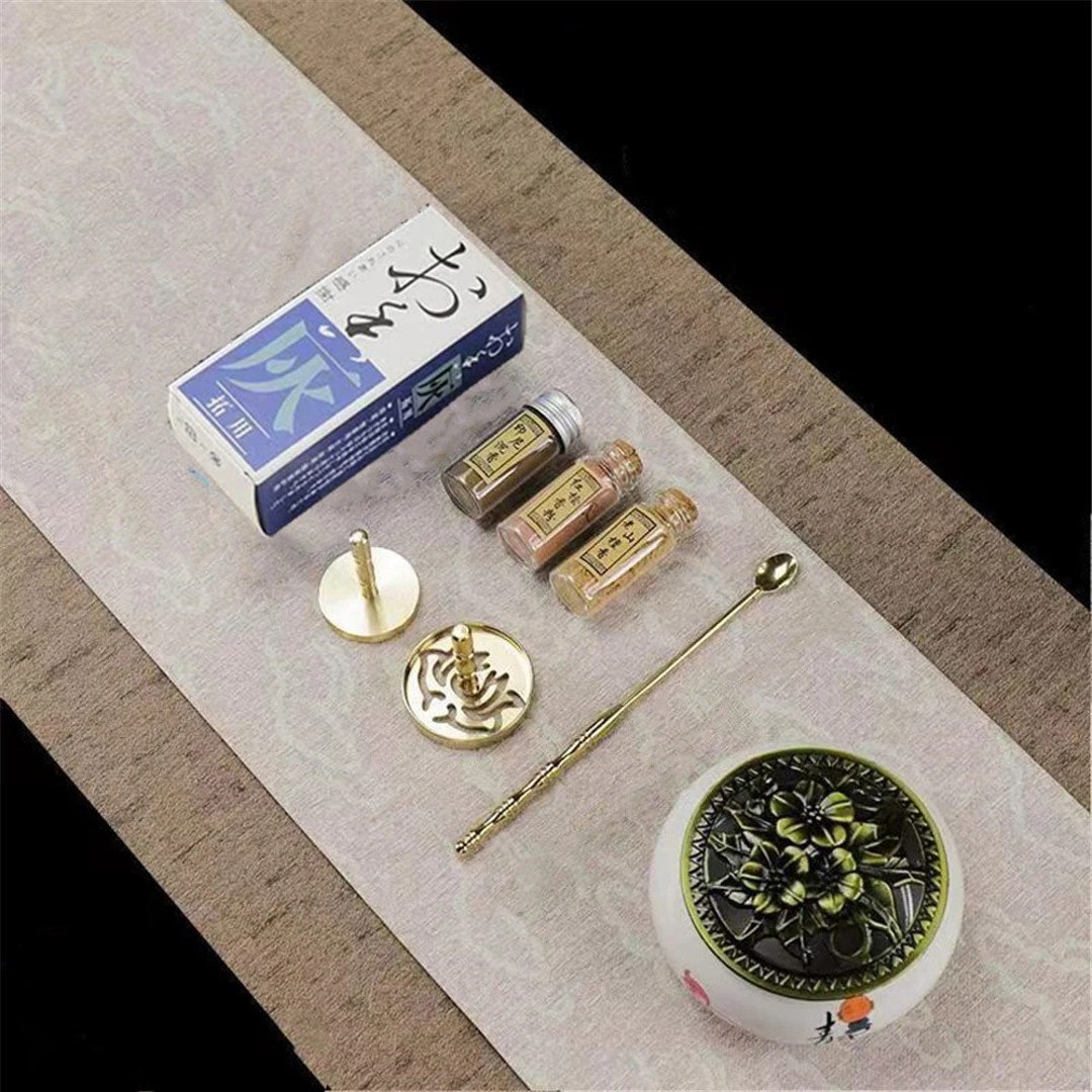 Incense Burner Home Set Portable Powder Making Seal Moulding - Etsy