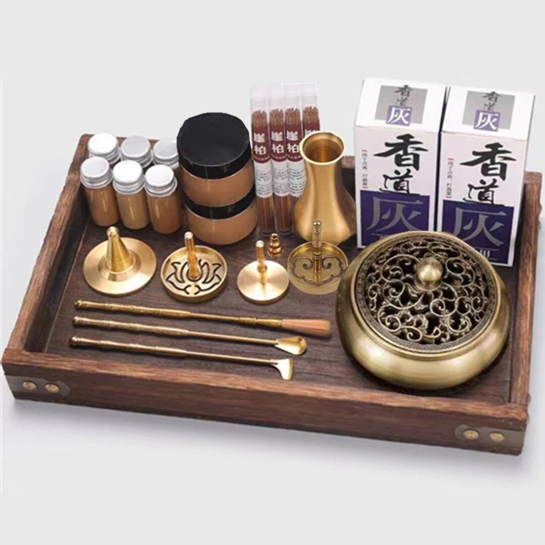 Incense Burner Home Set Portable Powder Making Seal Moulding - Etsy