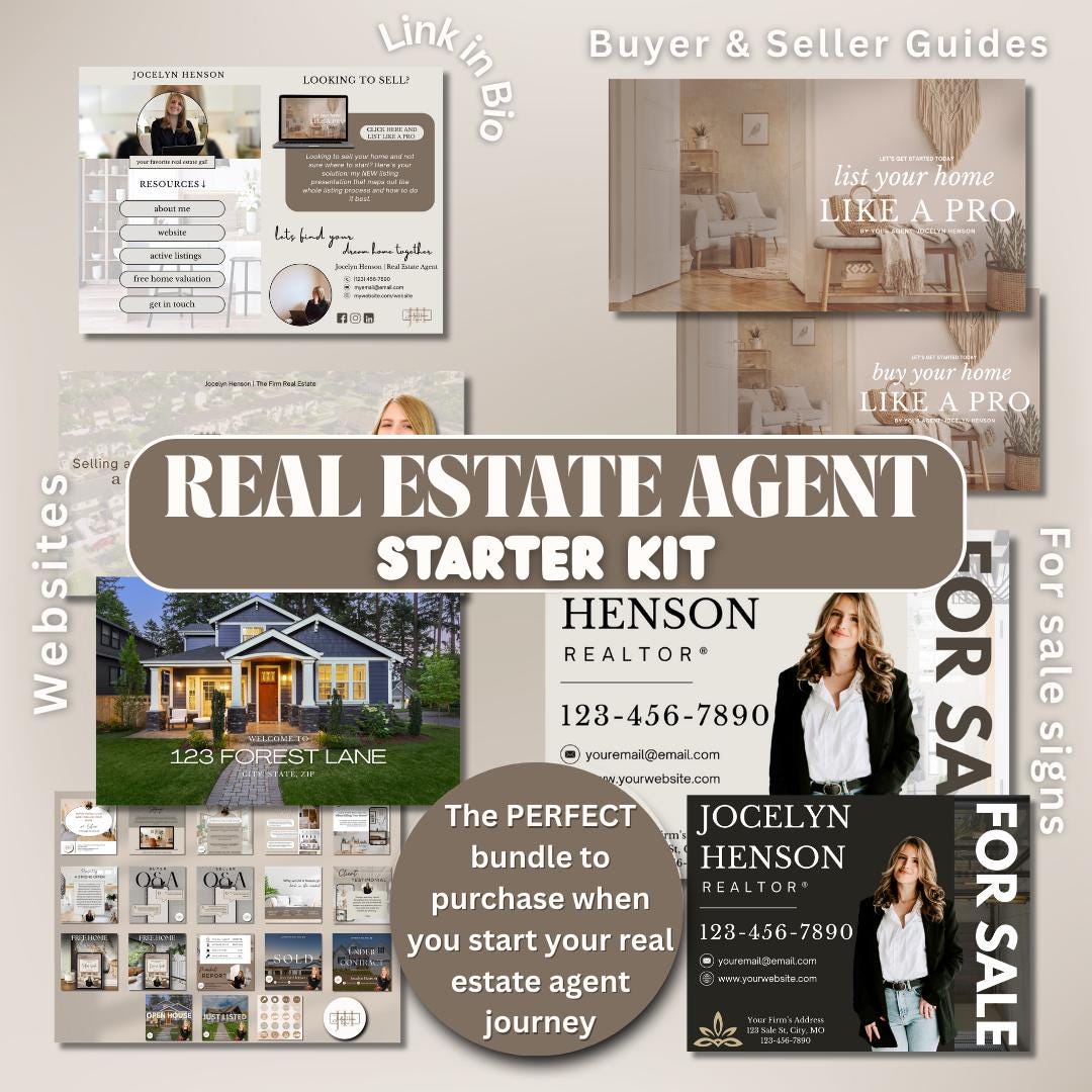 Seller Setting Page Example Real Estate Social Media Editable Template, Real Estate Starter Pack ...