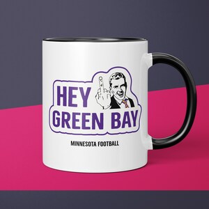 Love Minnesota Hate Green Bay Mug, Minnesota Coffee Cup, Football Rivalry, Funny Minnesota Game Day Coffee Mug Gift From Wife, Husband Gift