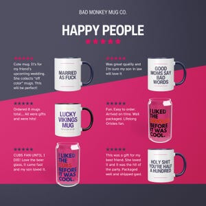 a set of coffee mugs with the words happy people on them
