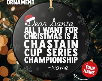 Ross Chastain NASCAR Christmas Ornament Gift, All I Want For Ross Chastain Personalized Gift, Holiday Decoration Ross Chastain Gift