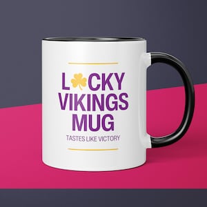 Lucky Vikings Mug Minnesota Vikings Coffee Cup Gift for Him Husband Coffee Mug Gifts for Dad Vikings Gift for Men Gift for Vikings Fan