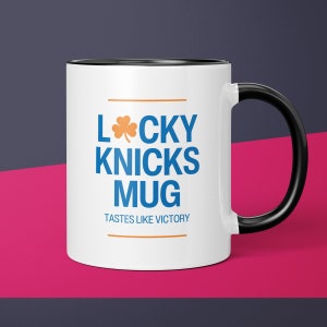 Lucky Knicks Mug New York Knicks Coffee Cup Gift for Him Husband Coffee Mug Gifts for Dad Knicks Gift for Men Gift for Knicks Fan