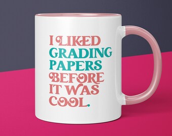 J'aimais les feuilles de notation avant qu'elles ne soient cool Tasses à café pour les amateurs de notes, Idée cadeau pour les amateurs de notes
