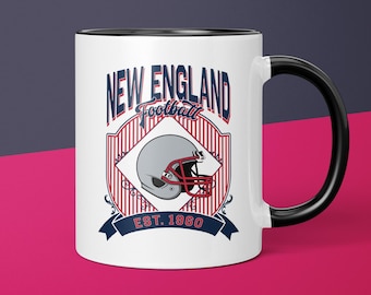 Patriots Coffee Cup Mug, 11oz Ceramic Vintage Style New England Patriots Football Gift for Women, Retro Patriots Stocking Gift for Her
