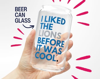 Lions Fan Before It Was Cool Detroit Lions Beer Mug Gift for Him Beer Glass Gift for Dad Lions Pint Glass Lions Wedding Party Gift