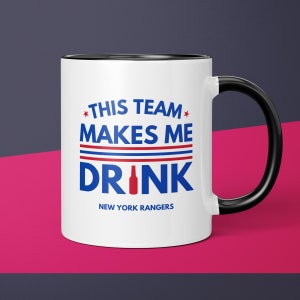 New York Rangers Coffee Cup Gift for Him Husband Unique Coffee Mug Gifts for Dad Ceramic Mug Gift for Men Funny Gift for Rangers Fan Gift