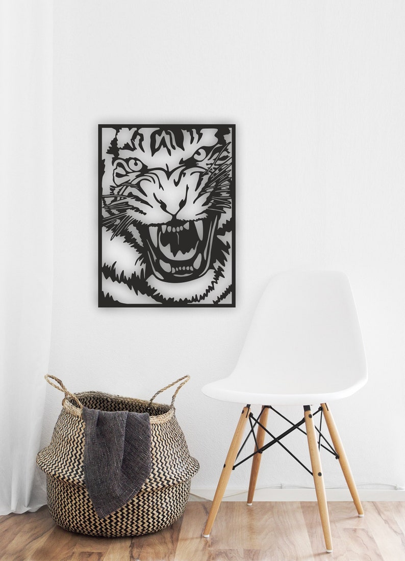 Tiger Wall Decor Metal Wall Decor Metal Wall Art Living Room Wall Decor