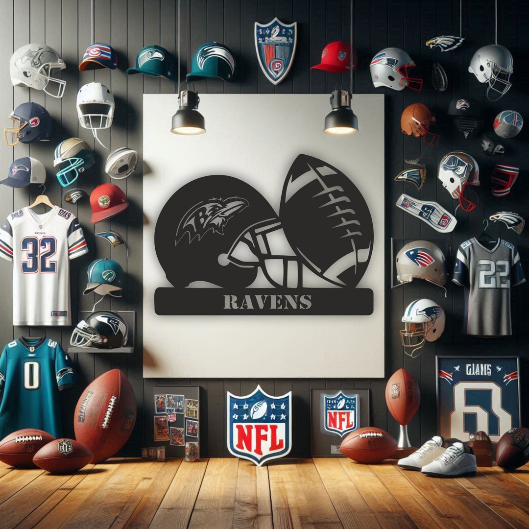 Metal American Football Team Wall Decor Metal American Football Team