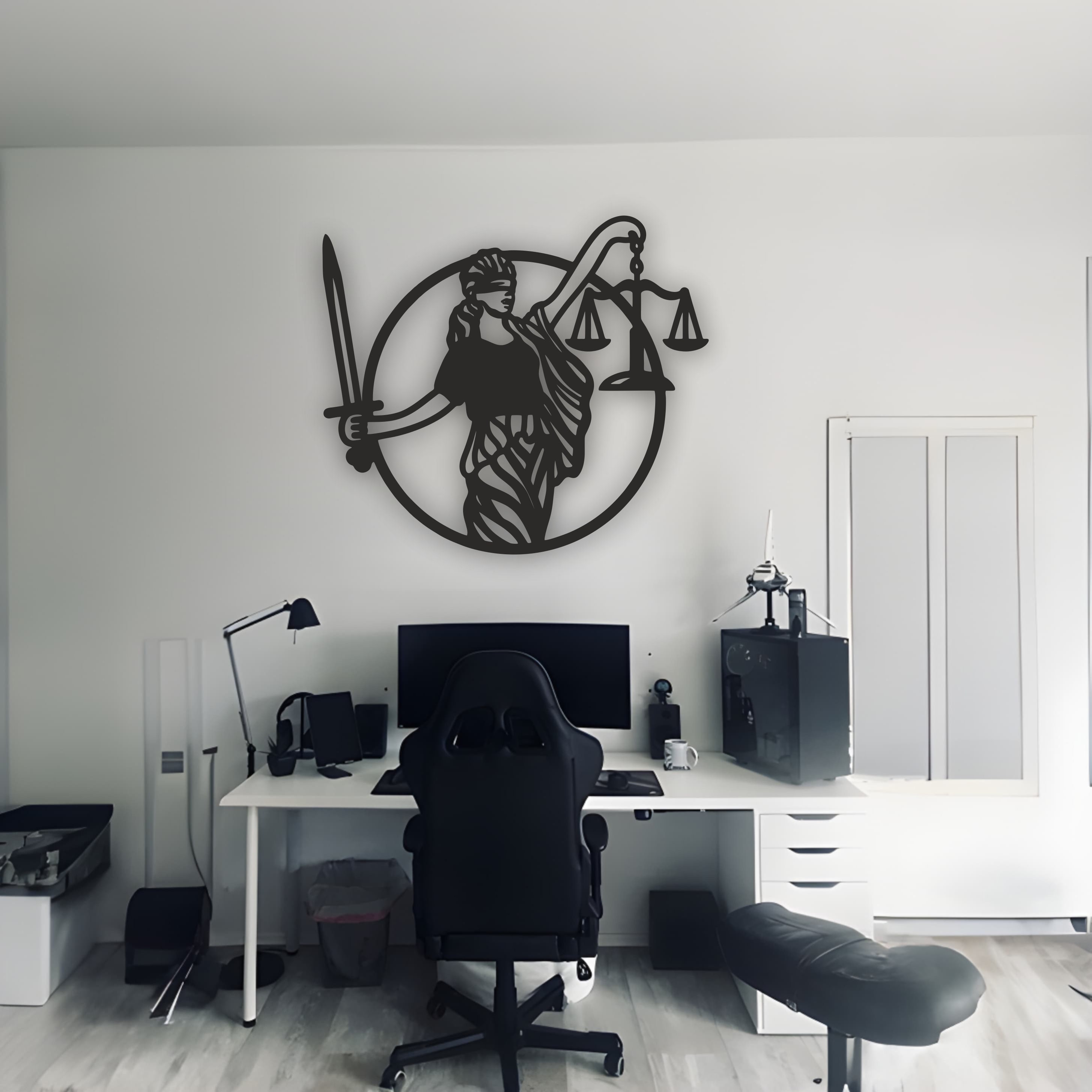Lady Justice Metal Wall Decor Lady Justice Metal Wall Art Goddess of ...