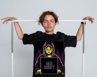 Hacker/techy Girl Coding Tshirt, Women's Programmer Tee, Computer Science Student Gift, IT Professional Top, Binary Code Shirt