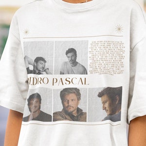 Camiseta de Pedro Pascal estilo vintage: camiseta retro de actor de los 90