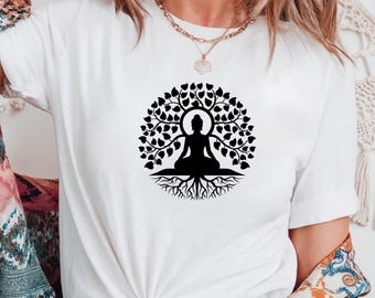 Yoga Tree Pose Shirt - Comfort Colors® Yogini-present