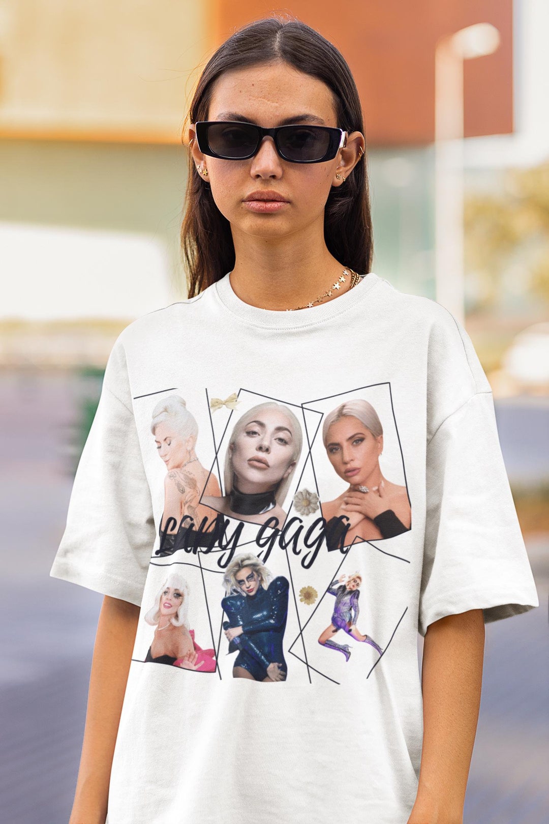 Lady Gaga Vintage Graphic T-shirt: Pop Singer Homage, Unisex 90s
