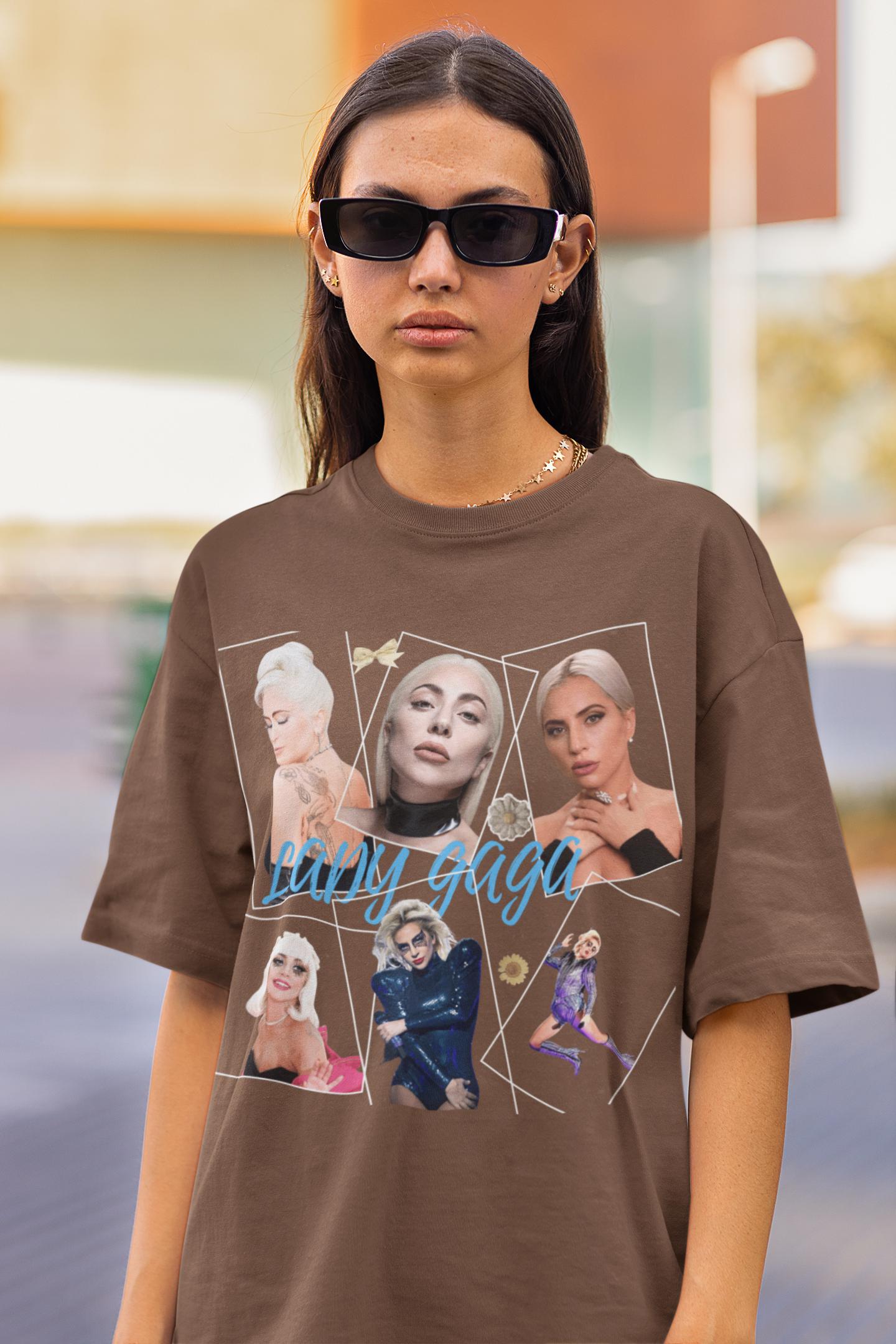 Lady Gaga Vintage Graphic T-shirt: Pop Singer Homage, Unisex 90s