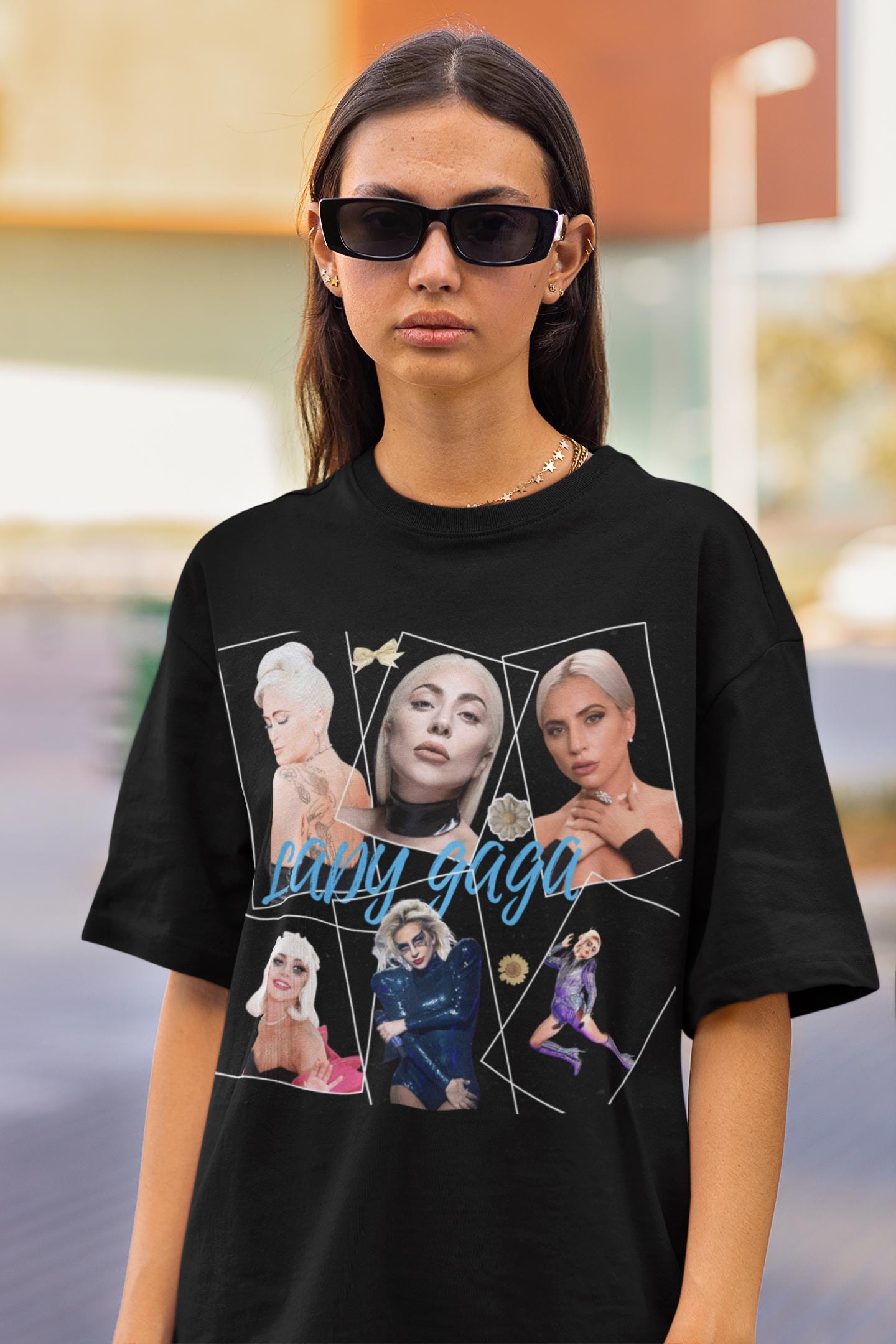Lady Gaga Vintage Graphic T-shirt: Pop Singer Homage, Unisex 90s