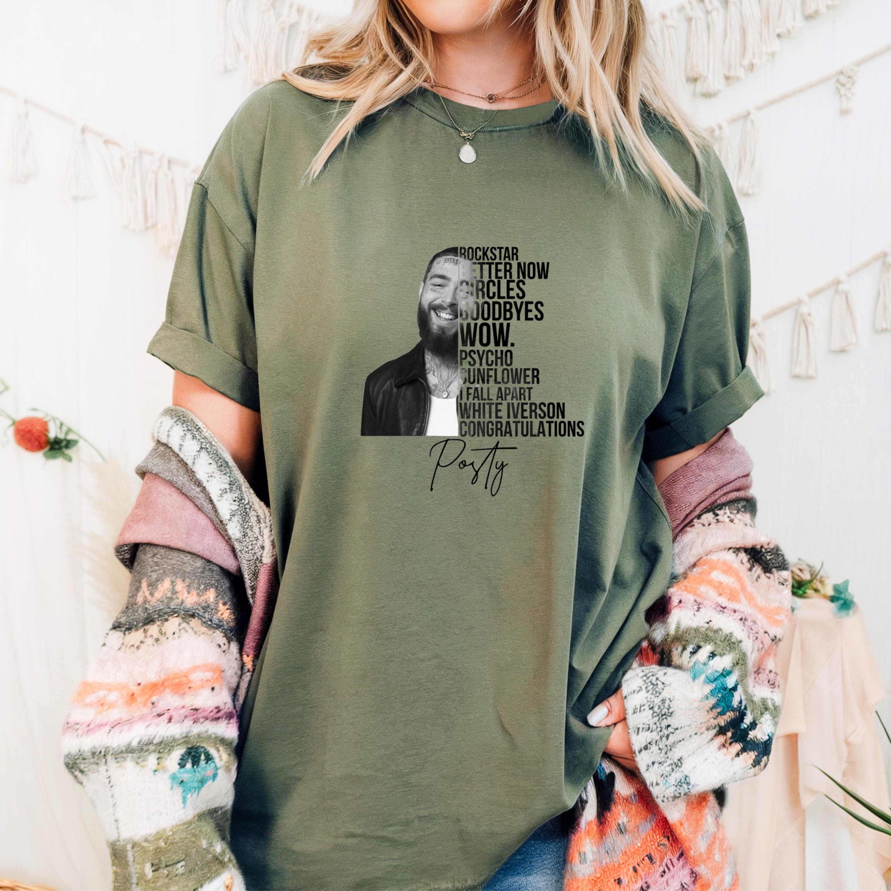 ポスト・マローンのグラフィックTシャツ、ヴィンテージスタイルの 