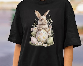 Comfort Colors Floral Easter Bunny T-Shirt