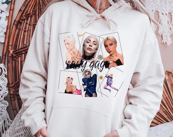Vintage Lady Gaga hoodie: Customizable Cotton Pullover