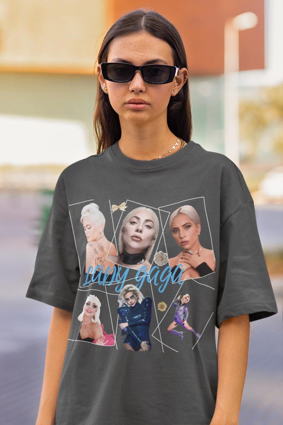 Lady Gaga Vintage Washed T-shirt: Pop Singer Homage Graphic - Etsy