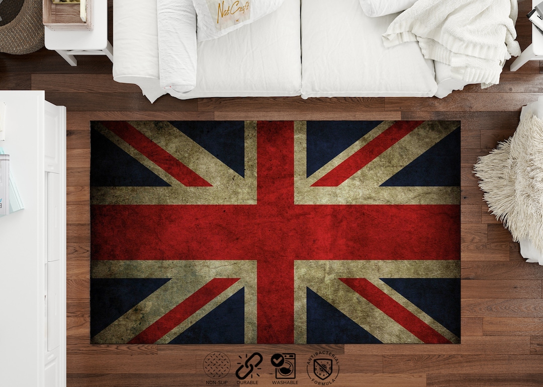 British Flag Rug, England Rug, Decor Flag Rug, British Flag Carpet