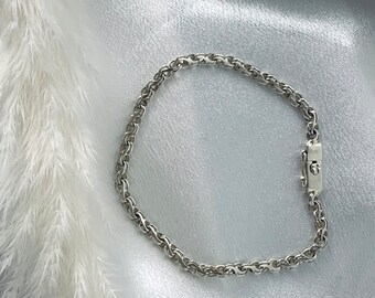 Zarte Sterling Silber Bismarck Garibaldi Armband. Weibliche byzantinische Kette
