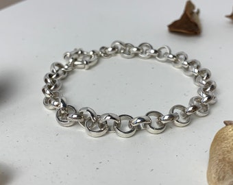 Bransoletka Belcher Round Rolo Chain ze srebra próby 925 dla kobiet.