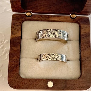 Textured sterling silver or gold wedding ring. image 6