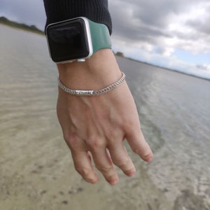 Wide Bismarck Sterling Silver. Byzantine Bracelet.